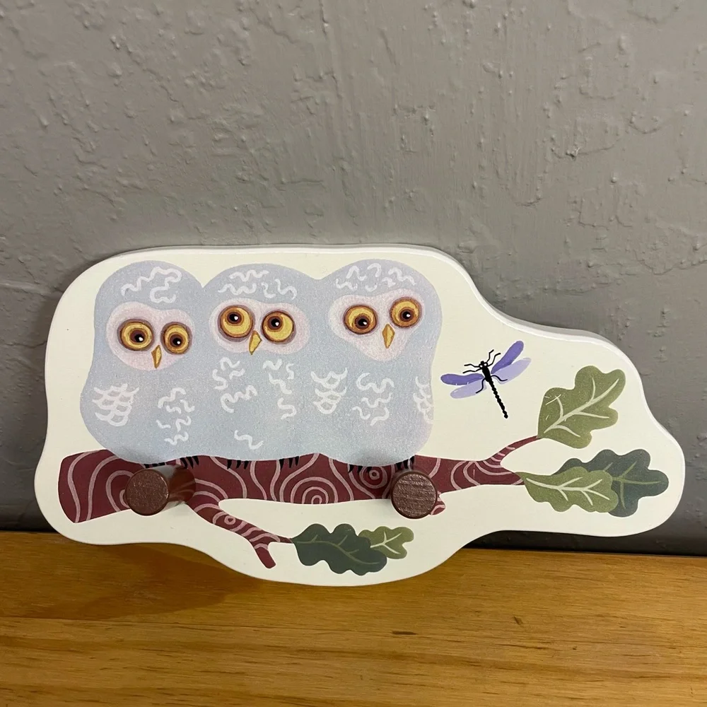 IKEA Vandring Owl Dragonfly Two Hooks Wall Hanger